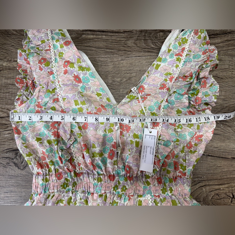 Love the Label Floral Ruffle Mini Dress NWT size medium - Picture 5 of 6